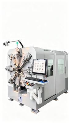 80m في الدقيقة آلة صنع الربيع CNC سلك ينحني ونظم ستة عشر محور
