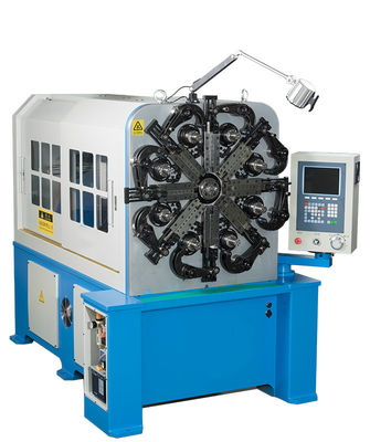 كام 4.0 مم CNC معدات صنع الزنبرك Sanyo Motor CE ISO9001 الأنظمة الزرقاء