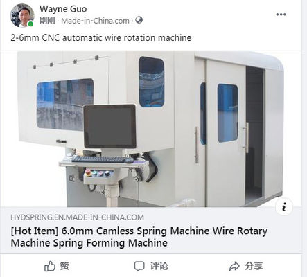 آلة تشكيل الربيع مع تعليق CNC Sanyo Motor Precision Coil Forming