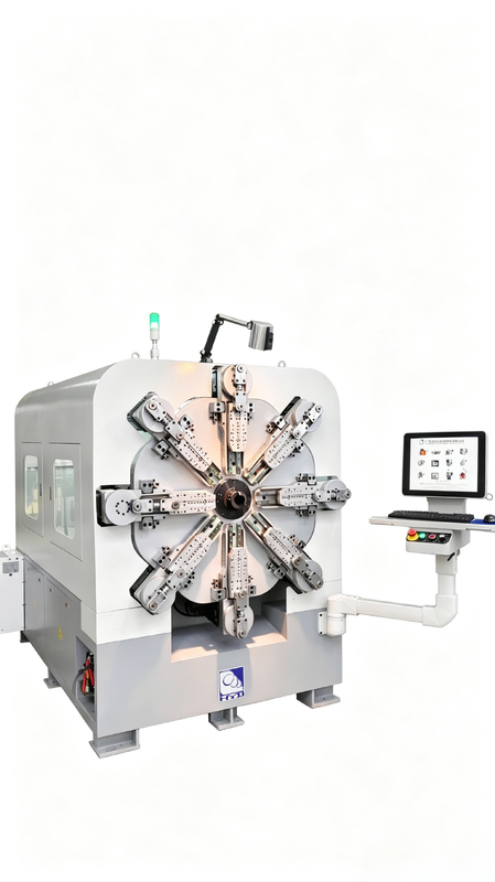 80m في الدقيقة آلة صنع الربيع CNC سلك ينحني ونظم ستة عشر محور