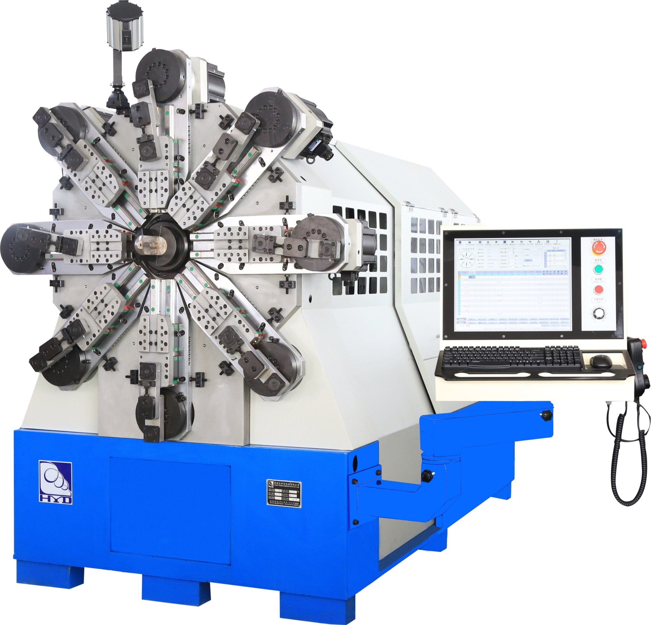 Max Fourteen Axes CNC آلة الربيع 2.0mm - 6.0mm كام أقل التواء آلة الربيع